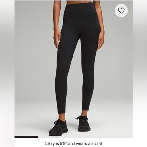 lululemon athletica high rise Black Straight Leggings Pants